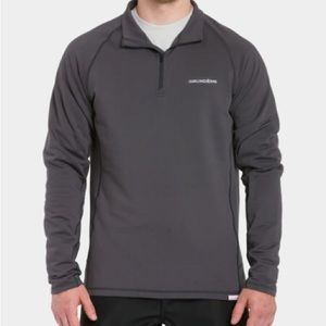 Grundens Grundies Mid 1/4 Zip Performance Base Layer Top Gray Size XXL